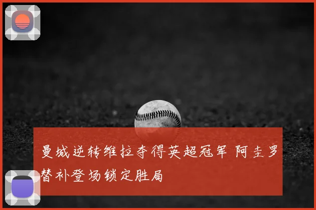 曼城逆转维拉夺得英超冠军 阿圭罗替补登场锁定胜局